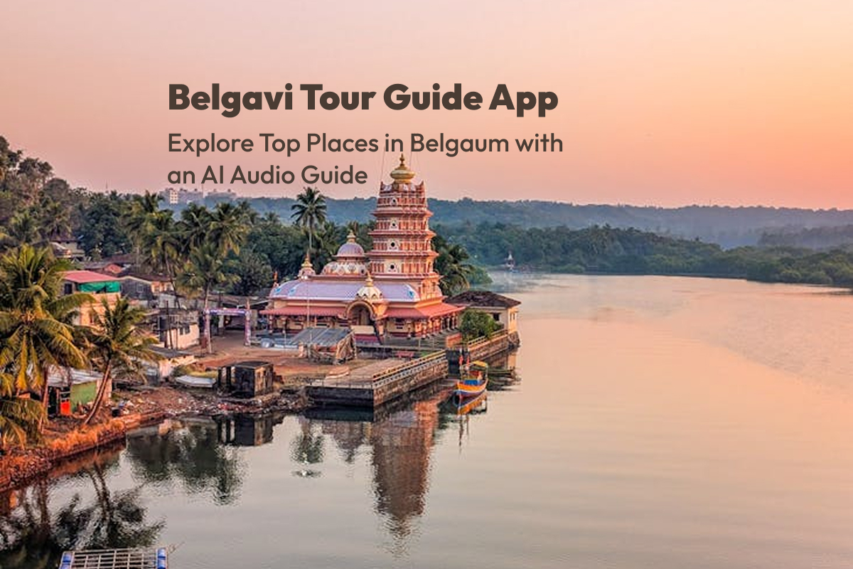 Belagavi cityscape with historic fort and Western Ghats backdrop for an AI audio tour guide app exploring top places in Belgaum